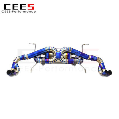 CEES Titanium alloy Automotive performance Exhaust pipe Catback Exhaust For Audi R8 V8 V10 R8 20202-2023 Exhaust valve control