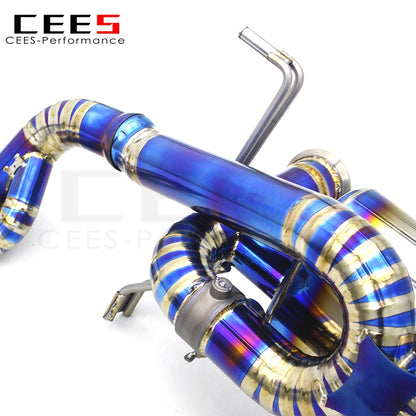 CEES Titanium alloy Automotive performance Exhaust pipe Catback Exhaust For Audi R8 V8 V10 R8 20202-2023 Exhaust valve control