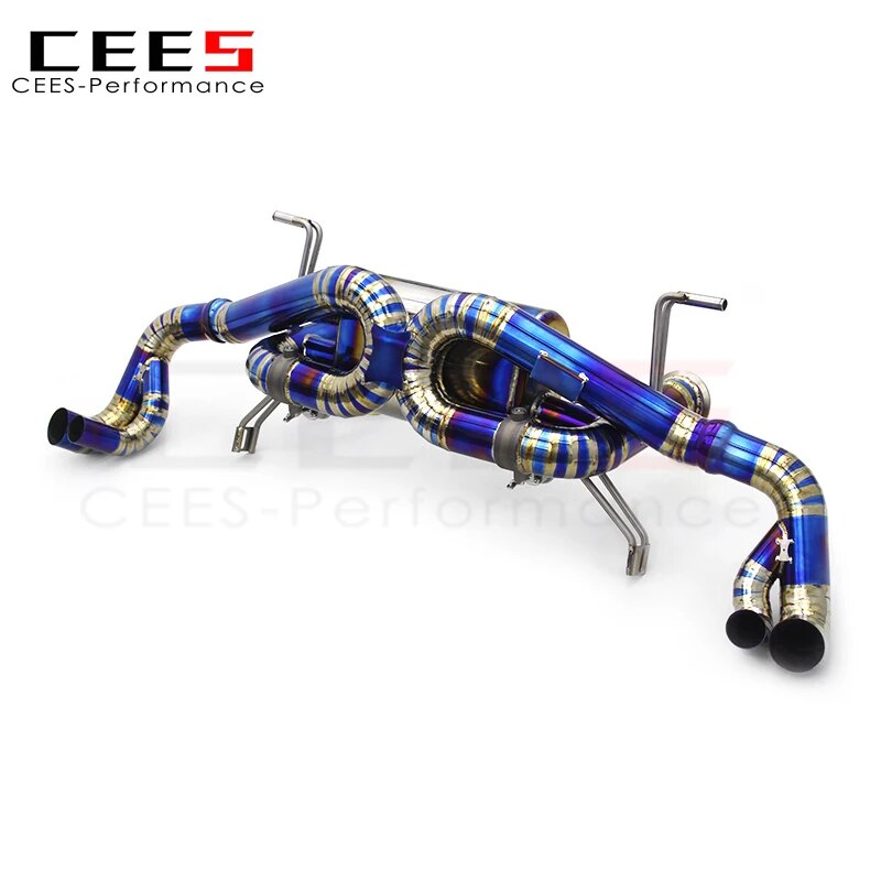 CEES Titanium alloy Automotive performance Exhaust pipe Catback Exhaust For Audi R8 V8 V10 R8 20202-2023 Exhaust valve control