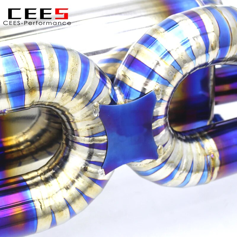 CEES Titanium alloy Automotive performance Exhaust pipe Catback Exhaust For Audi R8 V8 V10 R8 20202-2023 Exhaust valve control