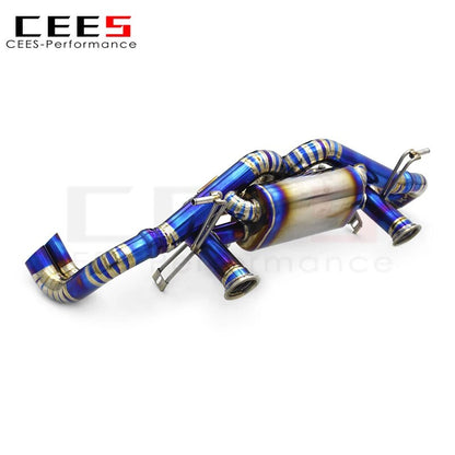 CEES Titanium alloy Automotive performance Exhaust pipe Catback Exhaust For Audi R8 V8 V10 R8 20202-2023 Exhaust valve control