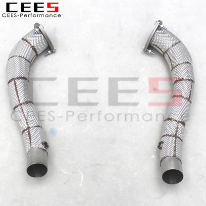 CEES  Tuning Performance Stainless Steel Straight Header Exhaust For Ferrari California 4.3L 2009-2014