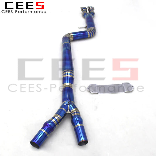 CEES  Tuning Titanium Exhaust  Mid pipe Single Tube For BMW M3/M4 F80/F82 3.0T 2015-2019