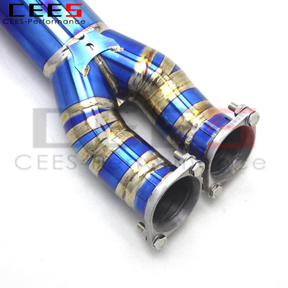 CEES  Tuning Titanium Exhaust  Mid pipe Single Tube For BMW M3/M4 F80/F82 3.0T 2015-2019