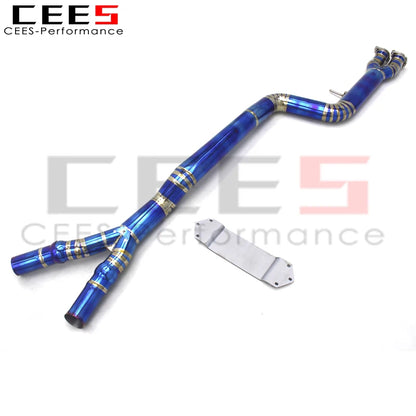 CEES  Tuning Titanium Exhaust  Mid pipe Single Tube For BMW M3/M4 F80/F82 3.0T 2015-2019