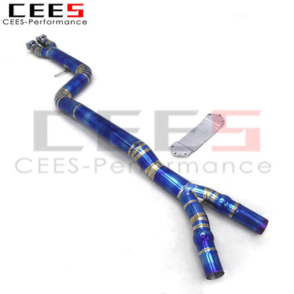 CEES  Tuning Titanium Exhaust  Mid pipe Single Tube For BMW M3/M4 F80/F82 3.0T 2015-2019