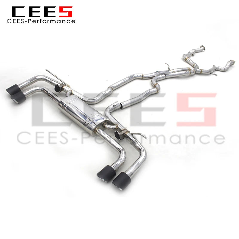 CEES Valved Catback Exhaust For PORSCHE Cayenne 958 4.8 2010-2016 Exhaust Pipe Muffler 304 Stainless Steel Exhaust Systems