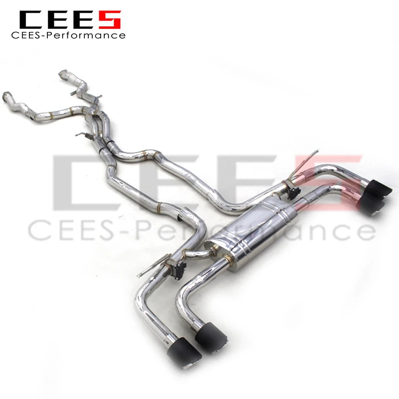 CEES Valved Catback Exhaust For PORSCHE Cayenne 958 4.8 2010-2016 Exhaust Pipe Muffler 304 Stainless Steel Exhaust Systems