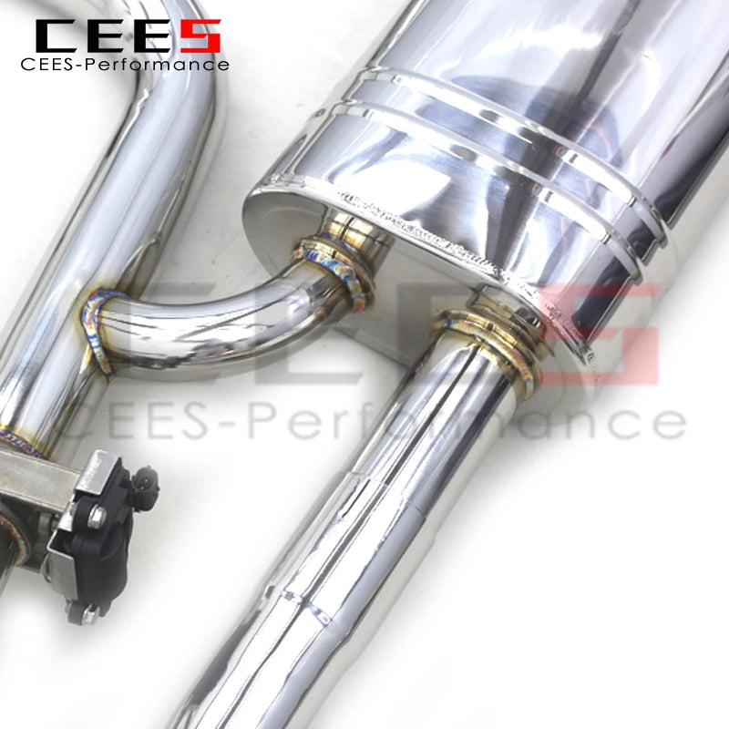 CEES Valved Catback Exhaust For PORSCHE Cayenne 958 4.8 2010-2016 Exhaust Pipe Muffler 304 Stainless Steel Exhaust Systems