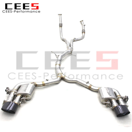 CEES  Valvetronic Exhaust Muffler For Audi RS4/RS5 B9/B9.5 2.9T 2017-2024 Car Exhaust Pipe Catback Exhaust Systems