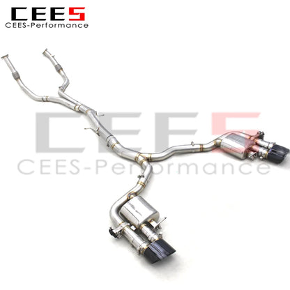 CEES  Valvetronic Exhaust Muffler For Audi RS4/RS5 B9/B9.5 2.9T 2017-2024 Car Exhaust Pipe Catback Exhaust Systems