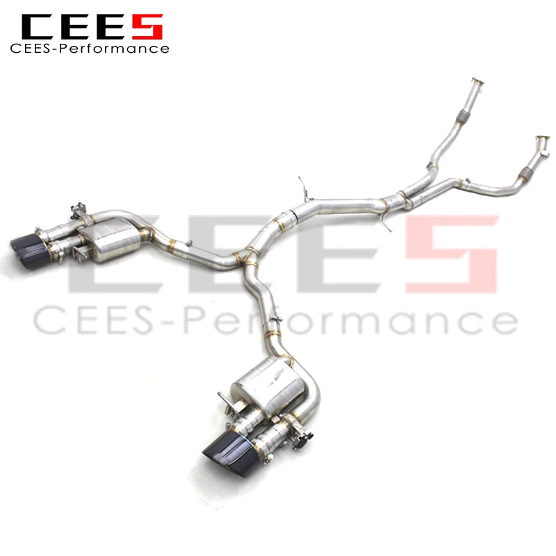 CEES  Valvetronic Exhaust Muffler For Audi RS4/RS5 B9/B9.5 2.9T 2017-2024 Car Exhaust Pipe Catback Exhaust Systems