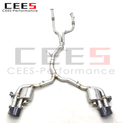 CEES  Valvetronic Exhaust Muffler For Audi RS4/RS5 B9/B9.5 2.9T 2017-2024 Car Exhaust Pipe Catback Exhaust Systems