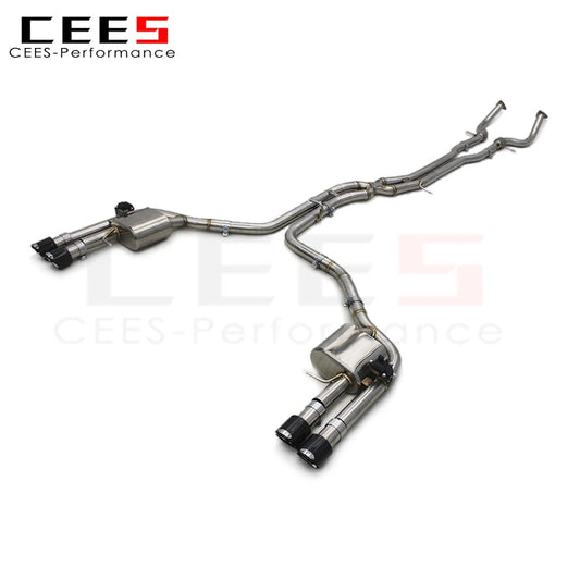 CEES Valvetronic Exhaust Muffler For Audi S8 D4 4.0T 2013-2018 Boska Stainless Steel Escape Racing Car Catback Exhaust System