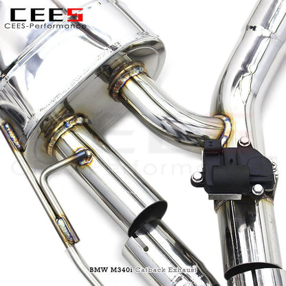 CEES for BMW M340/M340i M440 G22 G23 440i 3.0T 2019-2022 Tuning SS304 Performance Catback Valved Muffler Exhaust Pipe System