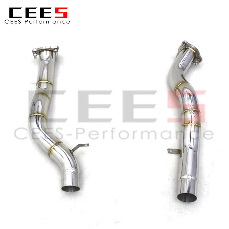 CEES mid pipe Downpipe For PORSCHE Cayenne 958 4.8 2010-2016 upgrade High quality exhaust pipes