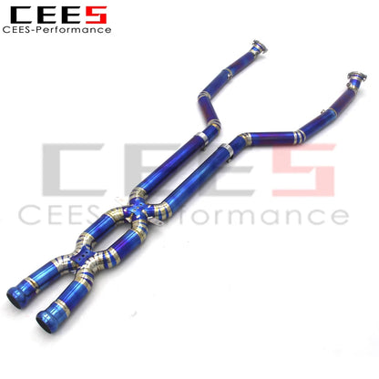 CEES  outlet Titanium alloy High Performance exhaust front middle X pipe for bmw M3 E90 E92 E93 Car exhaust pipes