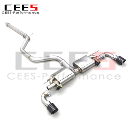 CEES quality Valved Sport Catback Exhaust System For VW GOLF 7/7.5 MK7/MK7.5 GTI 2.0T 2014-2020 Exhaust Pipe Stainless Steel