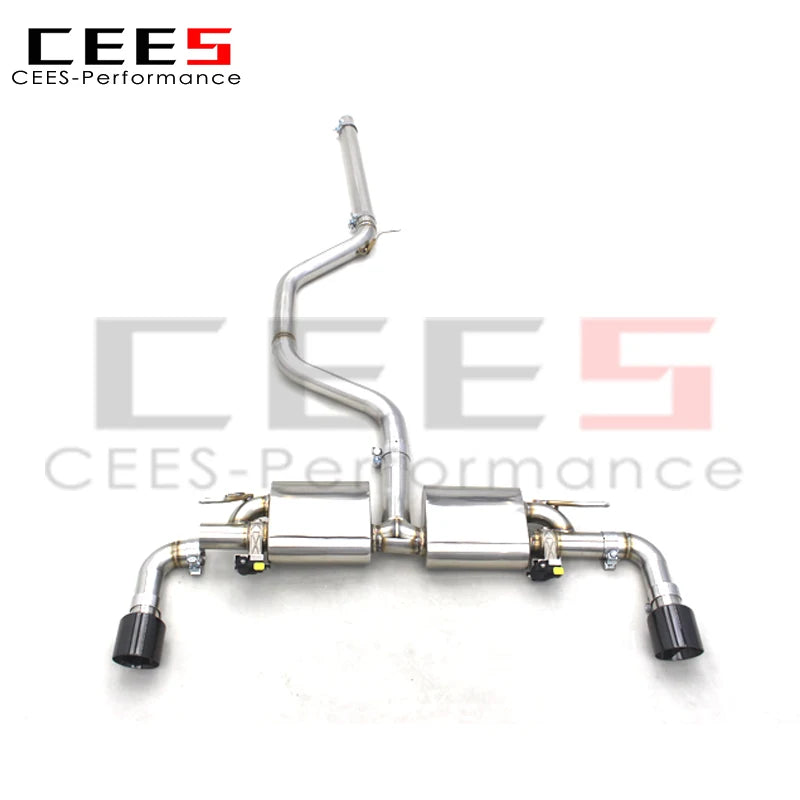 CEES quality Valved Sport Catback Exhaust System For VW GOLF 7/7.5 MK7/MK7.5 GTI 2.0T 2014-2020 Exhaust Pipe Stainless Steel