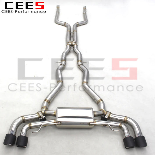 CEES ss304 Catback Exhaust  For BMW M550/M550i G30/N63 4.4TT 2017-2022 with valve car exhaust muffler