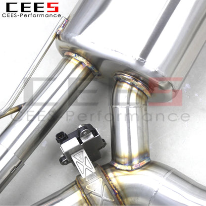 CEES ss304 Catback Exhaust  For BMW M550/M550i G30/N63 4.4TT 2017-2022 with valve car exhaust muffler