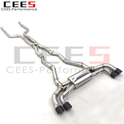 CEES ss304 Catback Exhaust  For BMW M550/M550i G30/N63 4.4TT 2017-2022 with valve car exhaust muffler