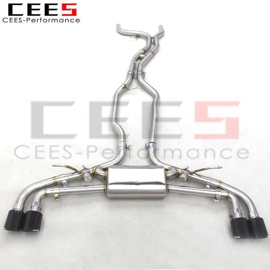 CEES ss304 Catback Exhaust  For Porsche Cayenne 958 3.0T 2011-2017 Escape Racing exhaust system with valve exhaust muffers