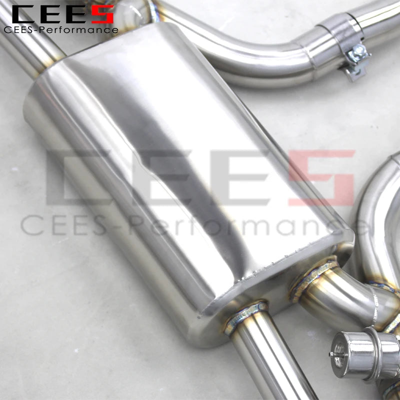 CEES ss304 Catback Exhaust  For Porsche Cayenne 958 3.0T 2011-2017 Escape Racing exhaust system with valve exhaust muffers