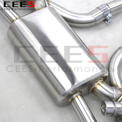 CEES ss304 Catback Exhaust  For Porsche Cayenne 958 3.0T 2011-2017 Escape Racing exhaust system with valve exhaust muffers