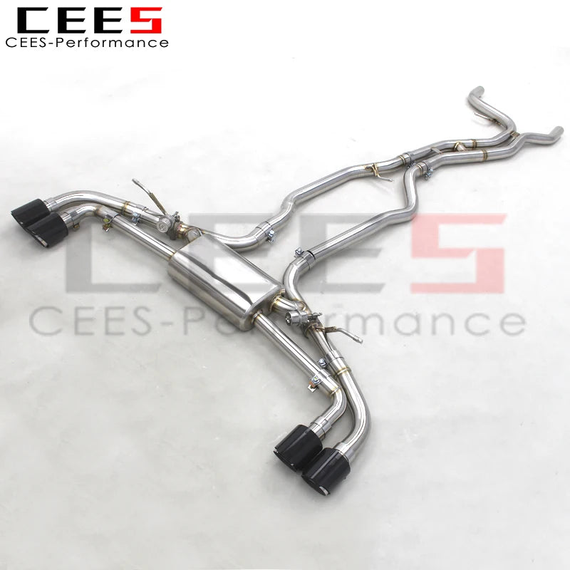 CEES ss304 Catback Exhaust  For Porsche Cayenne 958 3.0T 2011-2017 Escape Racing exhaust system with valve exhaust muffers