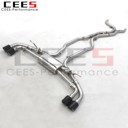 CEES ss304 Catback Exhaust  For Porsche Cayenne 958 3.0T 2011-2017 Escape Racing exhaust system with valve exhaust muffers