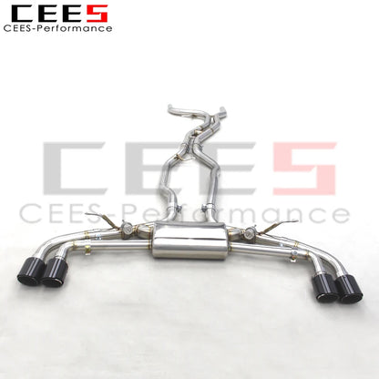 CEES ss304 Catback Exhaust  For Porsche Cayenne 958 3.0T 2011-2017 Escape Racing exhaust system with valve exhaust muffers