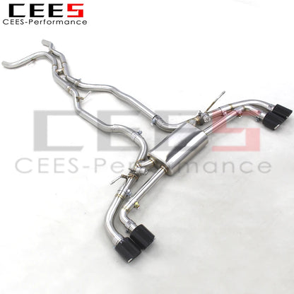 CEES ss304 Catback Exhaust  For Porsche Cayenne 958 3.0T 2011-2017 Escape Racing exhaust system with valve exhaust muffers