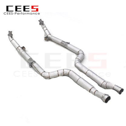 CEES without catalyst Exhaust Downpipe For Mercedes-Benz C63 AMG W204 6.2L 2011-2015 Catalytic converter Exhaust Pipe