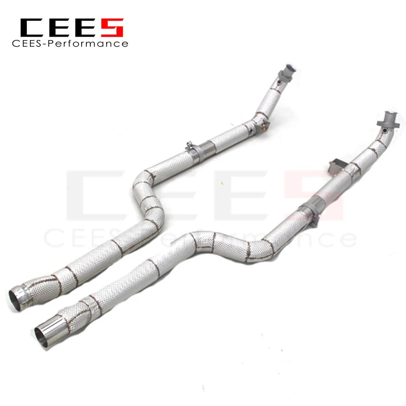 CEES without catalyst Exhaust Downpipe For Mercedes-Benz C63 AMG W204 6.2L 2011-2015 Catalytic converter Exhaust Pipe