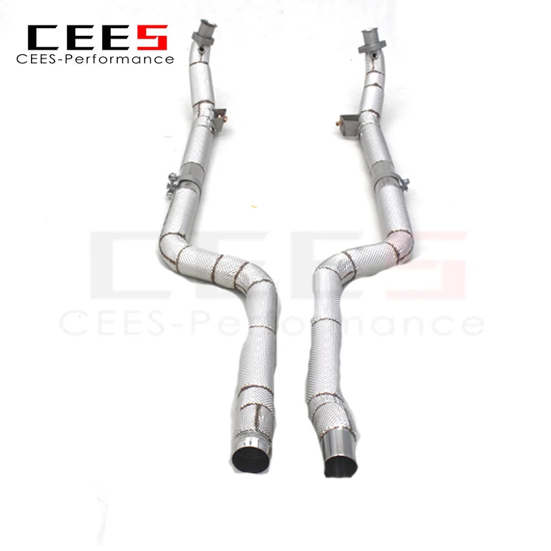 CEES without catalyst Exhaust Downpipe For Mercedes-Benz C63 AMG W204 6.2L 2011-2015 Catalytic converter Exhaust Pipe