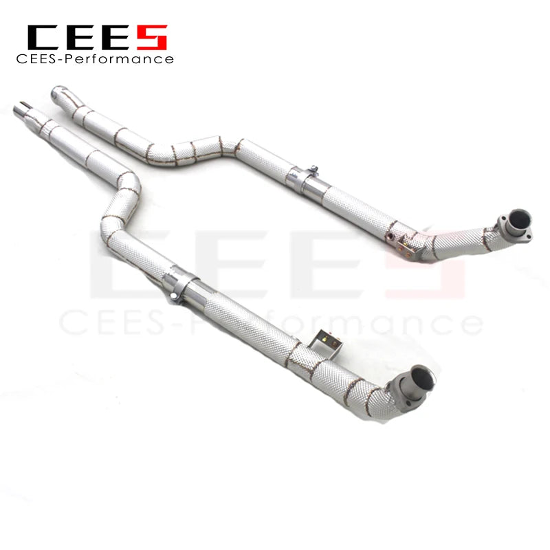 CEES without catalyst Exhaust Downpipe For Mercedes-Benz C63 AMG W204 6.2L 2011-2015 Catalytic converter Exhaust Pipe