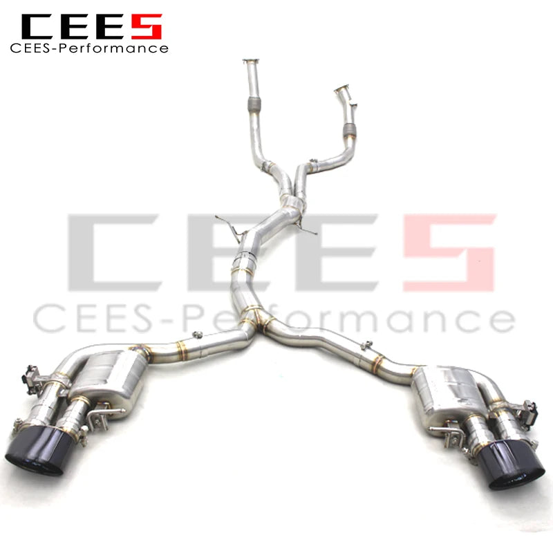 Catback Exhaust Pipes For Audi RS4/RS5 B9/B9.5 2.9T 2017-2024 Stainless Steel Escape Exhaust Pipe Muffler Car Exhaust System