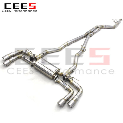 Catback Exhaust System For BMW 540/540i G30/G38 2.0T/3.0T B48 2017-2023 Titanium Escape Exhaust Pipe Muffler