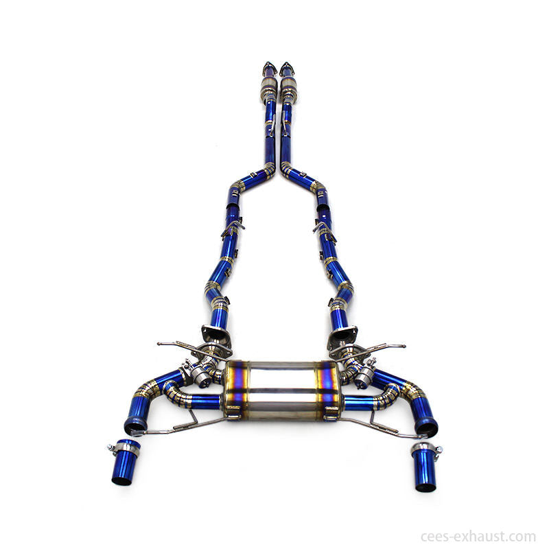 CEES Titanium Exhaust Muffler for Aston Martin DB9 V12 6.0L 2004-2017 Exhaust Pipes With Remote Control