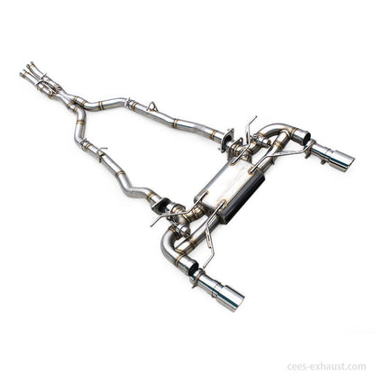 CEES Titanium Exhaust Muffler for Aston Martin DB9 V12 6.0L 2004-2017 Exhaust Pipes With Remote Control