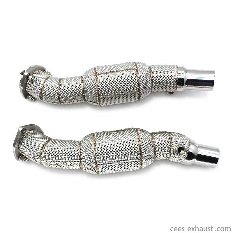 CEES Exhaust System For Ferrari F430 Header Stainless Steel Heat shield Downpipe Exhaust System