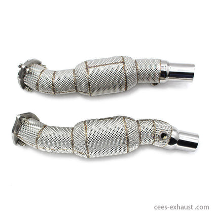 CEES Exhaust System For Ferrari F430 Header Stainless Steel Heat shield Downpipe Exhaust System