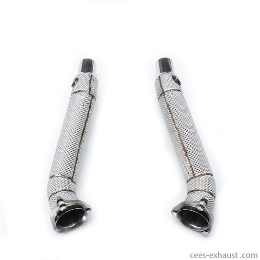 CEES Exhaust System For Ferrari F430 Header Stainless Steel Heat shield Downpipe Exhaust System