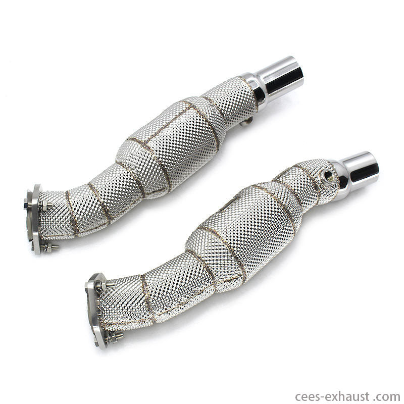 CEES Exhaust System For Ferrari F430 Header Stainless Steel Heat shield Downpipe Exhaust System