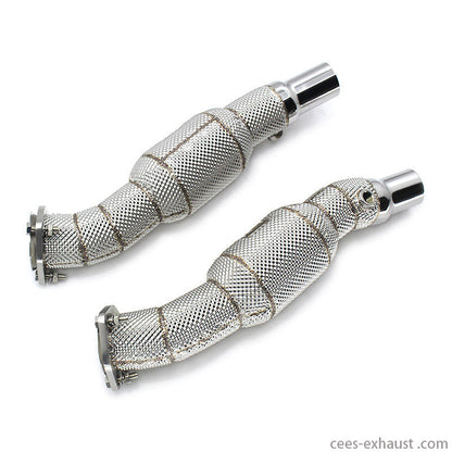 CEES Exhaust System For Ferrari F430 Header Stainless Steel Heat shield Downpipe Exhaust System