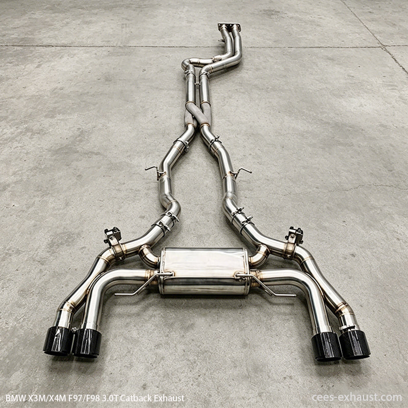 BMW X3M F97 / X4M F98 3.0T Valved Sport Exhaust System（with Z Pipe / X Pipe Design）