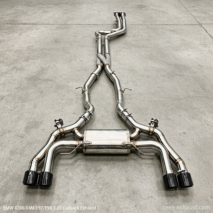 BMW X3M F97 / X4M F98 3.0T Valved Sport Exhaust System（with Z Pipe / X Pipe Design）
