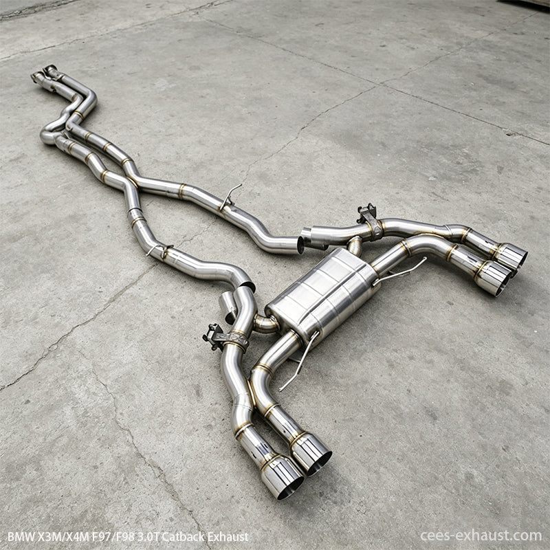 BMW X3M F97 / X4M F98 3.0T Valved Sport Exhaust System（with Z Pipe / X Pipe Design）
