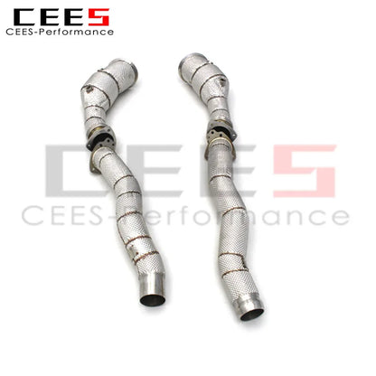 Factory Exhaust Downpipe with mid pipe For  DB11 Vantage V12 5.2T 2017-2019 Stainless Steel Downpipe with catalyst